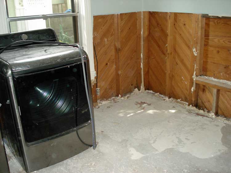 This flooded home in Austin was sold by the home owner because he did not want to make repairs.